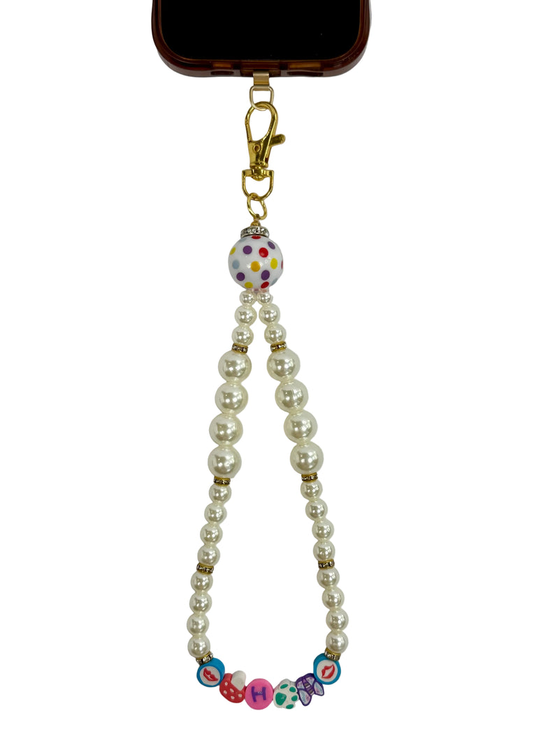 Bubble Gum Beaded Wristlet Strap for Wallets/ Phone Cases