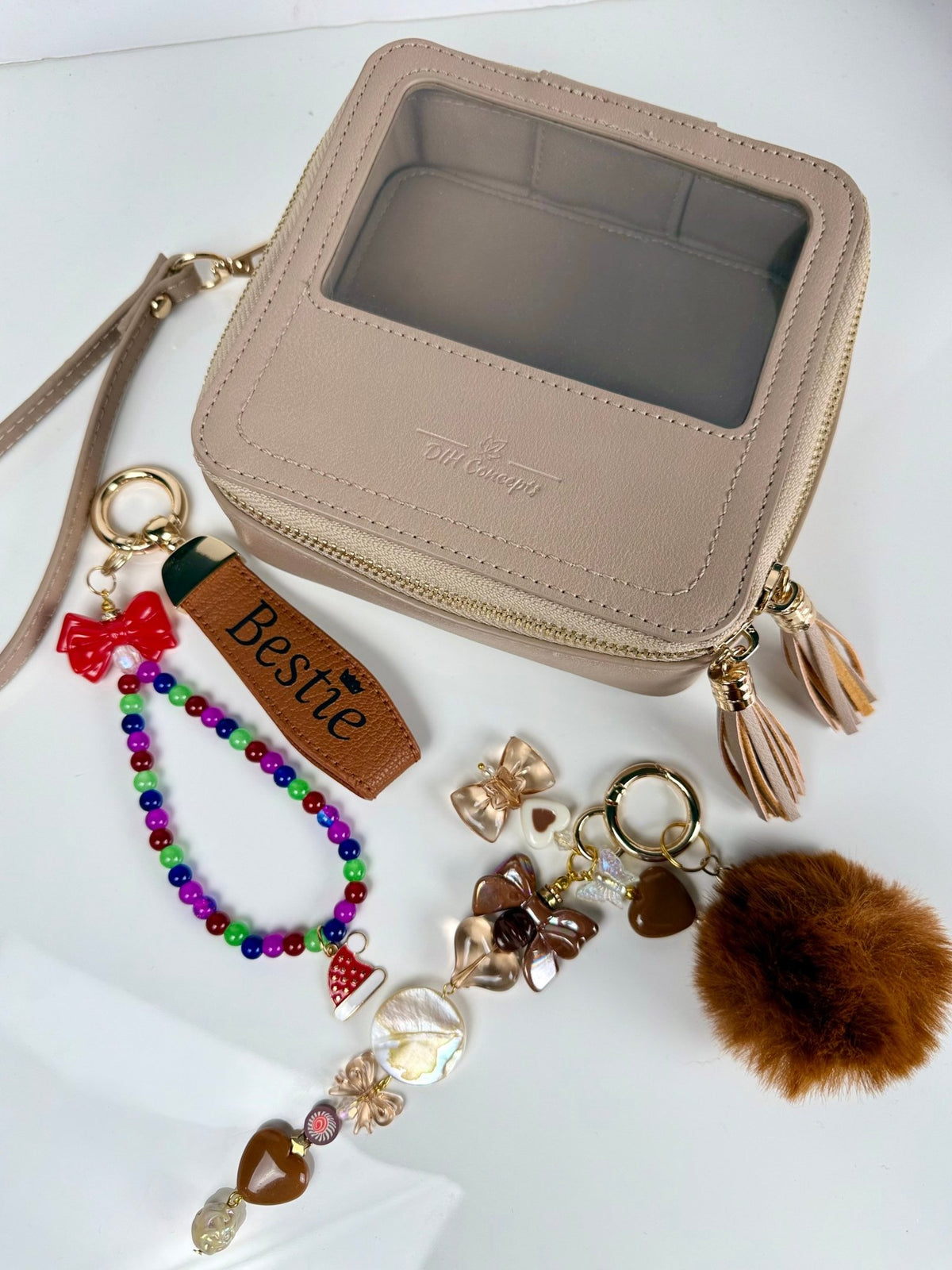 Makeup Bag & Charm Gift Set – Cute, Compact & Customizable