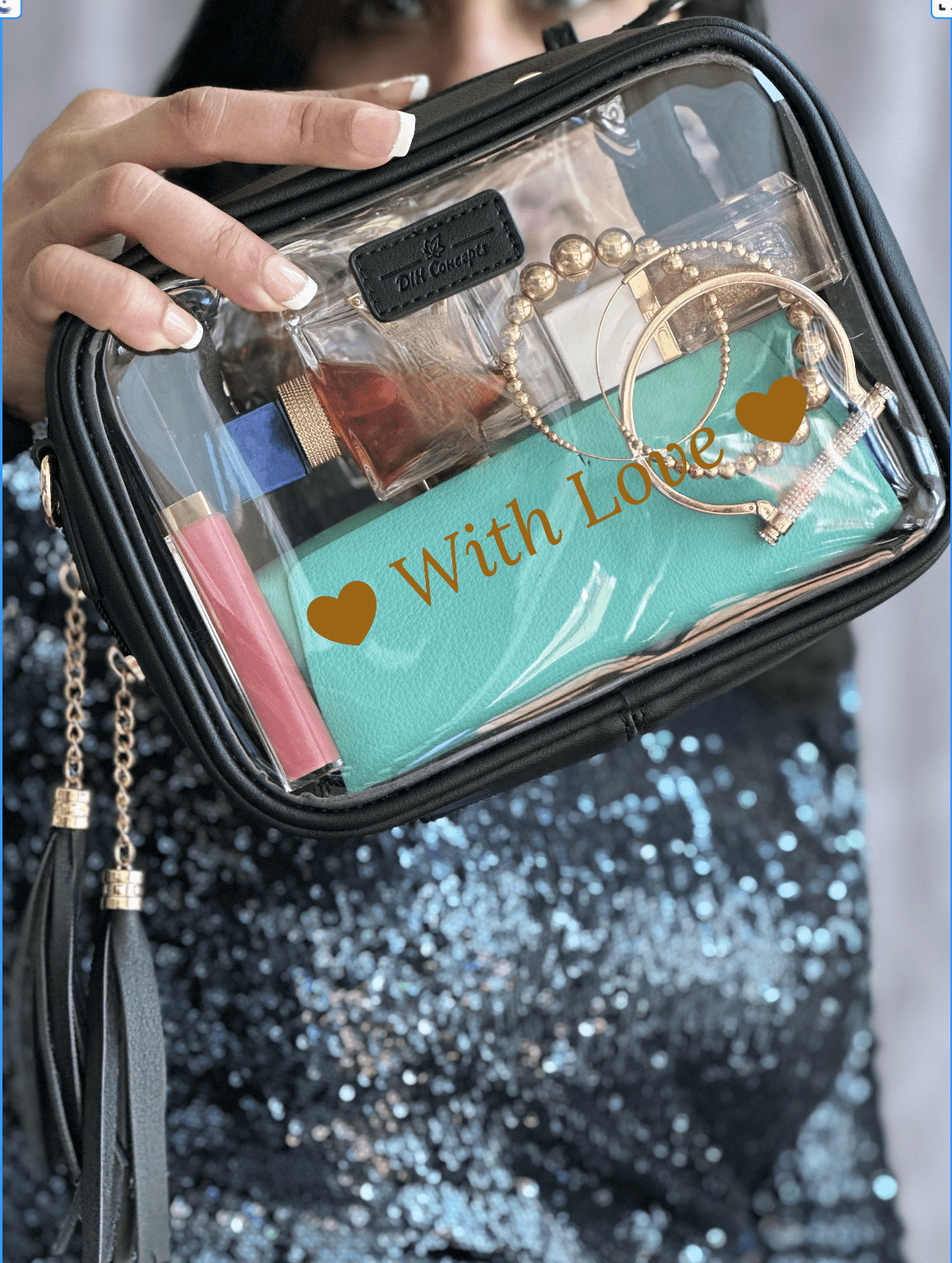 custom makeup transparent travel bag Personalized Clear Makeup Bag