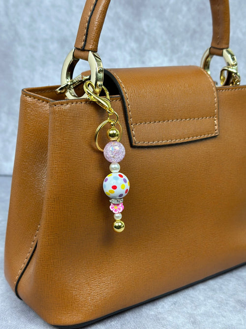 Bubble Gum Beaded Bar Keychain | Bag Charm