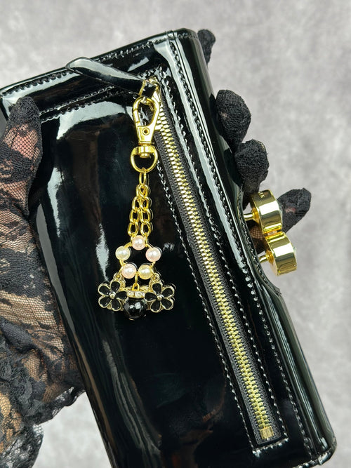 Cute Black flower Keychain | Bag Charm