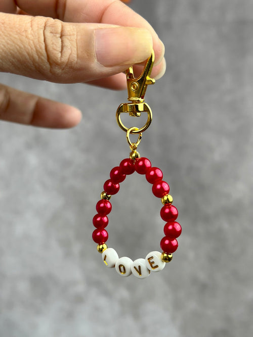 Red Heart Love Keychain | Bag Charm