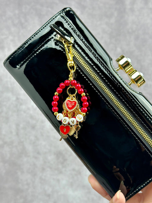 Red Heart Love Keychain | Bag Charm